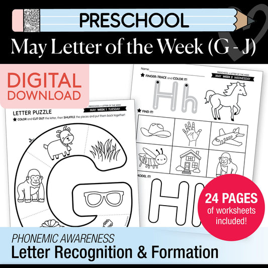 Printable Preschool May Letter Of The Week (G-H)