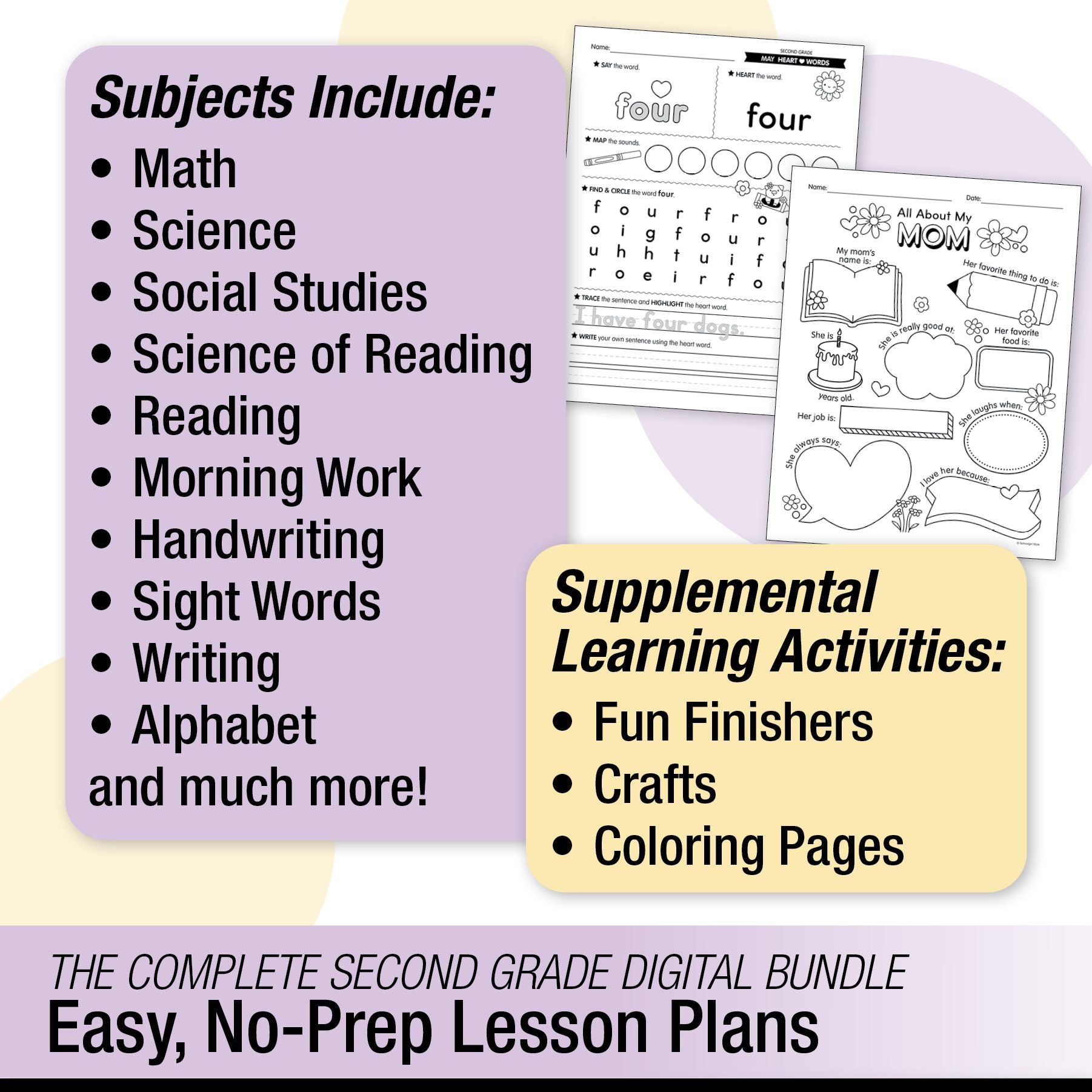 Printable Second Grade May Thematic Unit Bundle