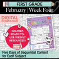 Load image into Gallery viewer, Printable First Grade February Week 4 Resources
