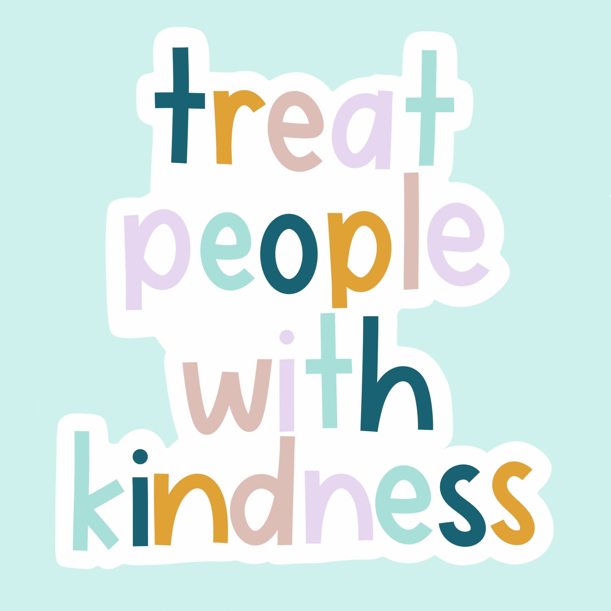 Treat People with Kindness Sticker – Schoolgirl Style