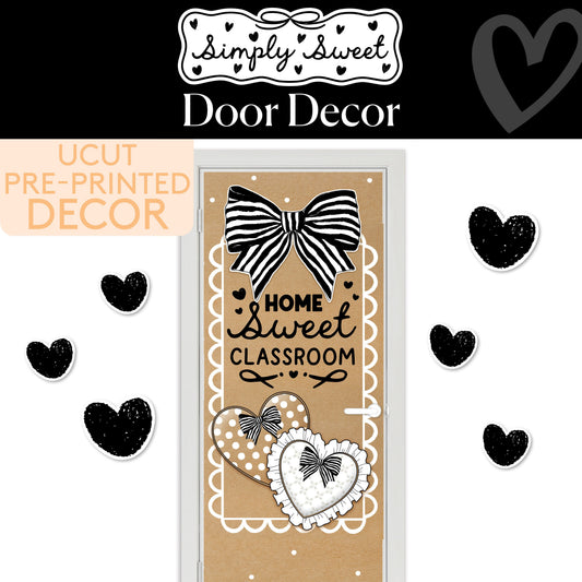 Home Sweet Classroom Classic Black and White Door Decor Set | Simply Sweet