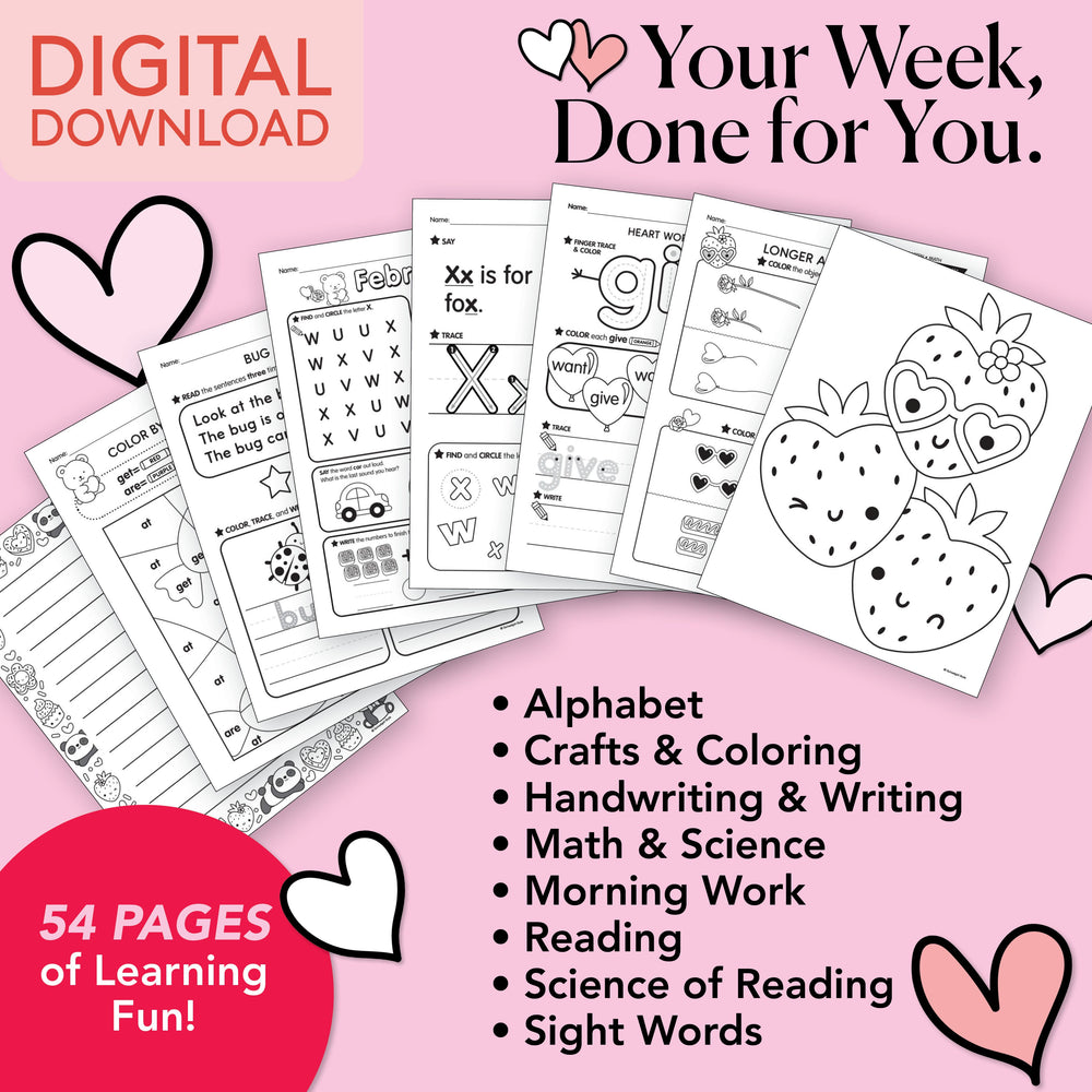 Printable Kindergarten February Week 4 Resources