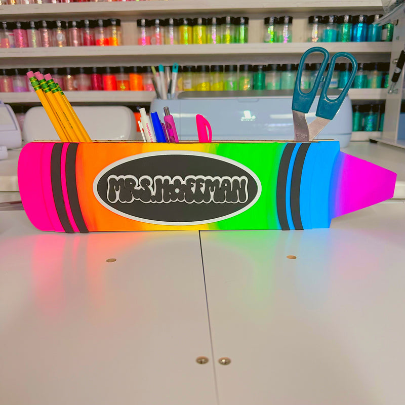 Rainbow Crayon Desk Pen Holder Pre-Order