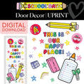 Load image into Gallery viewer, Printable Bright Rainbow This is our Happy Place Classroom Door Decorations | School Days

