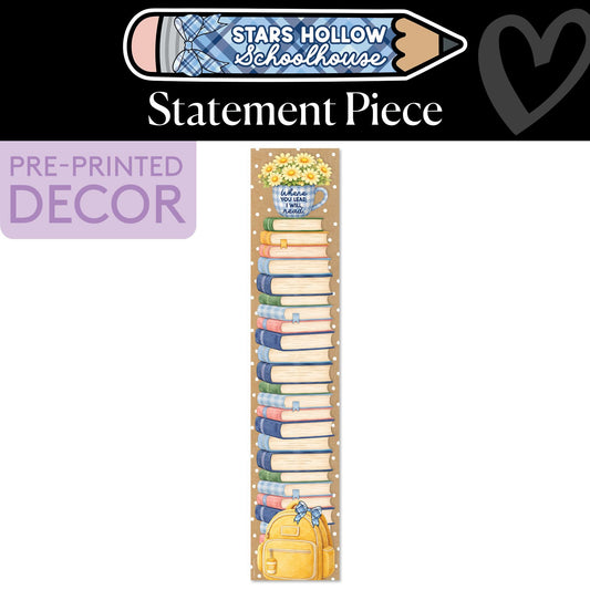 I Will Read Book Stack Statement Piece | Stars Hollow Schoolhouse