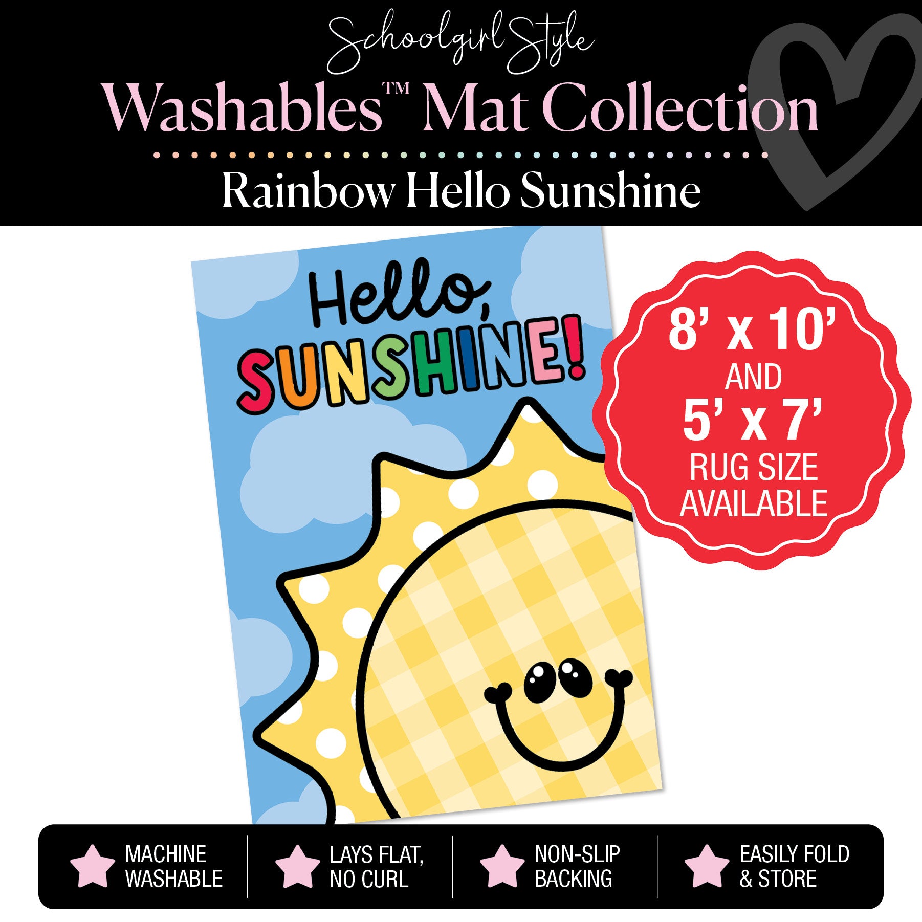 Hello Sunshine Classroom Mat by Schoolgirl Style