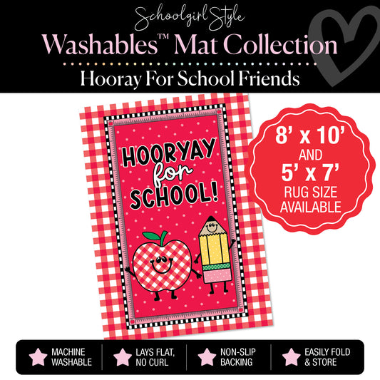 Hooray for School Apple and Pencil Buddy Classroom Mat at Schoolgirl Style