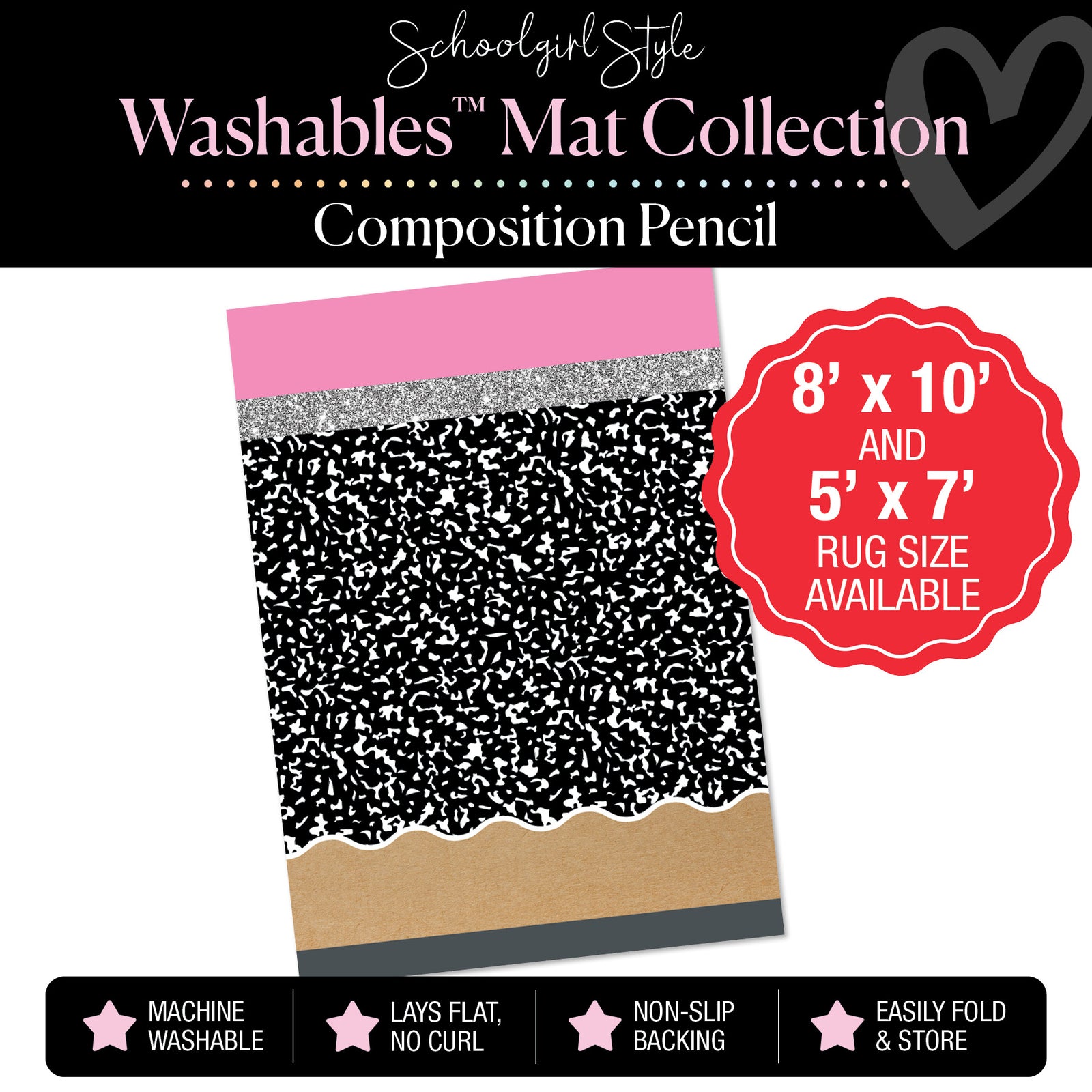 Composition Pencil Classroom Mat by Schoolgirl Style