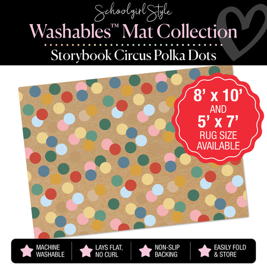 Storybook Circus Polka Dots Classroom Mat by Schoolgirl Style