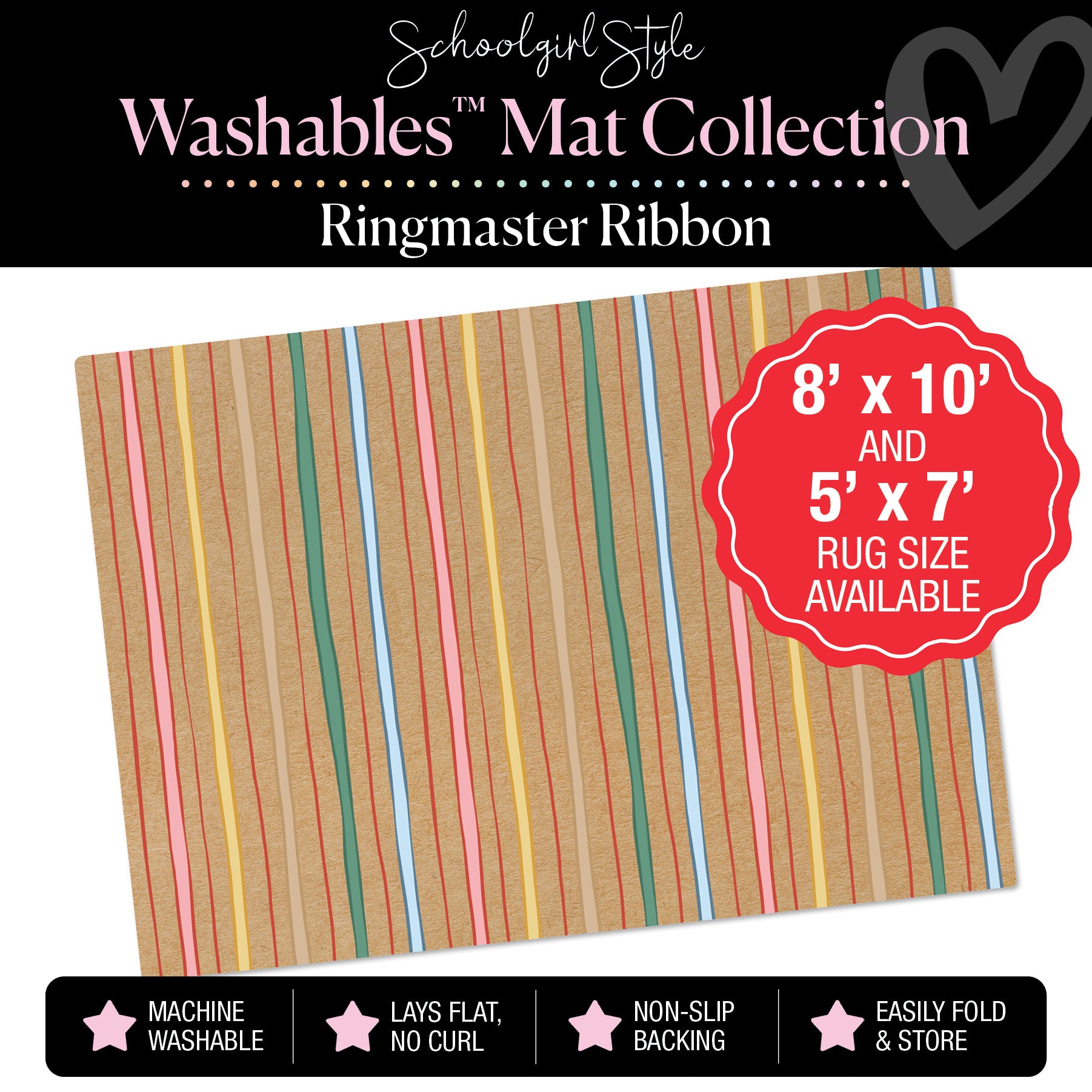 Ringermaster Ribbon Classroom Mat by Schoolgirl Style