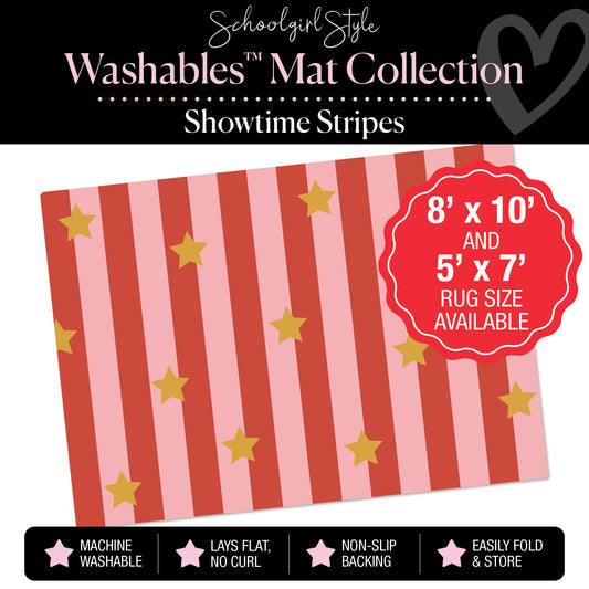 Showtime Stripes with Stars Classroom Mat by Schoolgirl Style