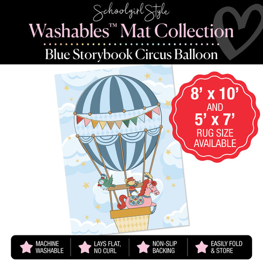 Storybook Circus Red Hot Air Balloon Classroom Mat by Schoolgirl Style