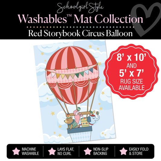 Storybook Circus Blue Hot Air Balloon Classroom Mat by Schoolgirl Style