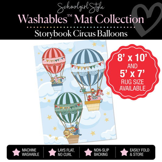 Storybook Circus Hot Air Balloons Classroom Mat by Schoolgirl Style