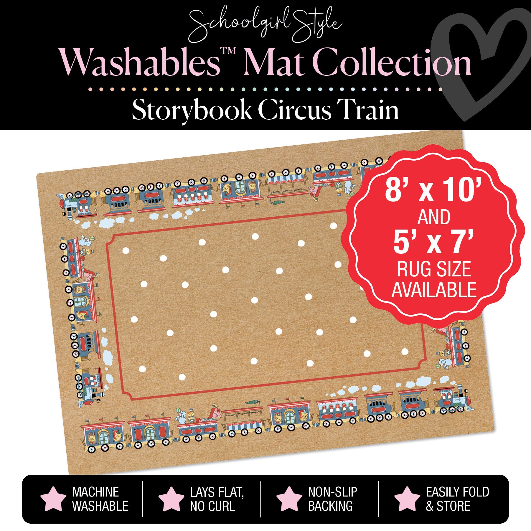 Storybook Circus Train Classroom Mat by Schoolgirl Style