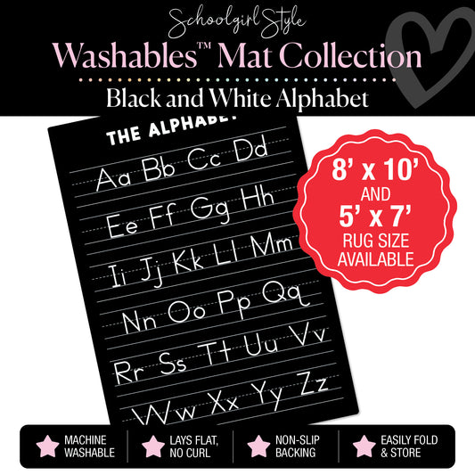 Black and White Alphabet Classroom Mat by Schoolgirl Style