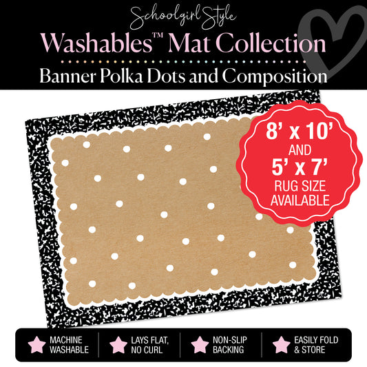 Banner Backdrop with Composition Border Classroom Mat by Schoolgirl Style