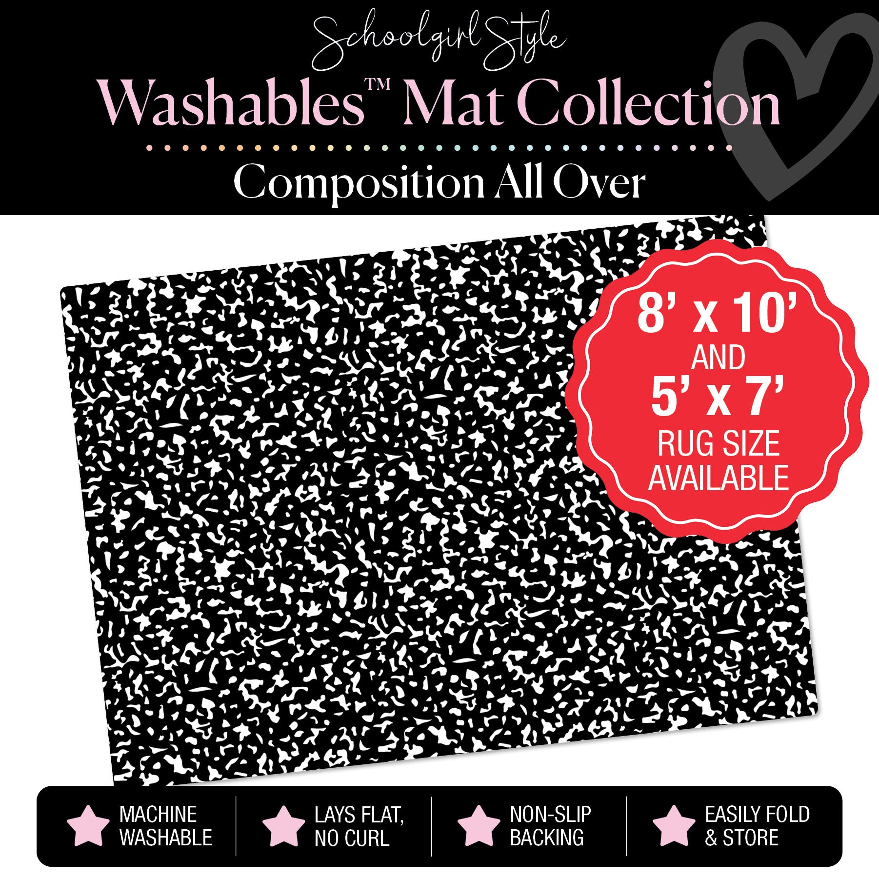 Composition All Over Classroom Mat by Schoolgirl Style