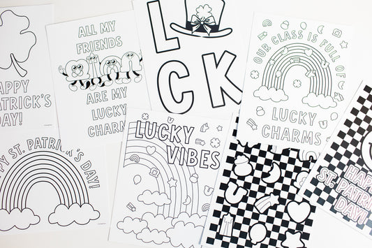 Lucky Charms Coloring Pages FREEBIE | St. Patricks Day Classroom Decor | Schoolgirl Style