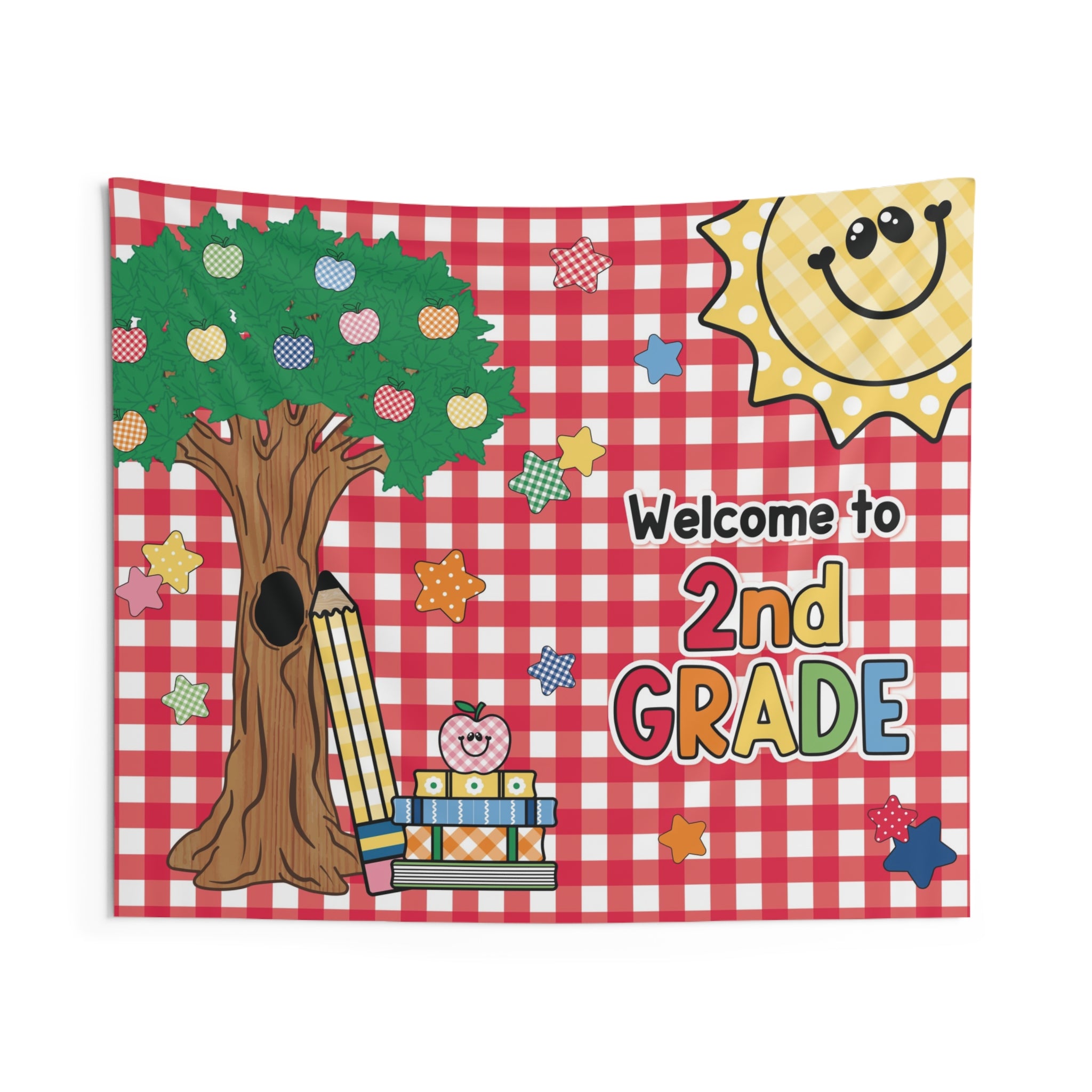 Welcome to 2nd Grade Classroom Wall Tapestry | 90s Teacher