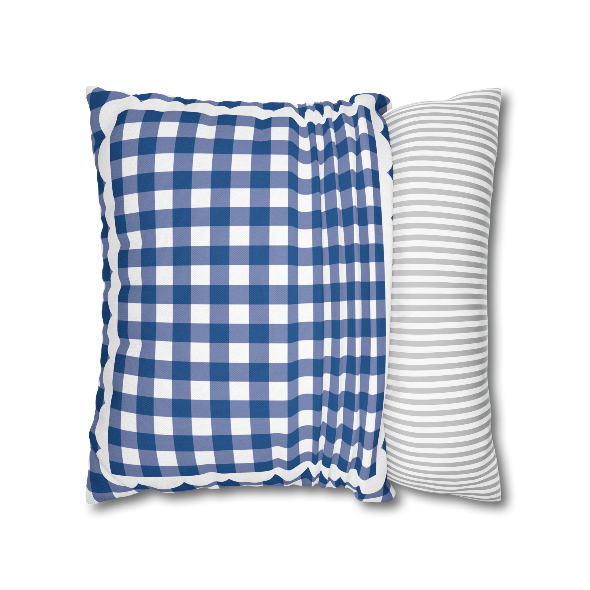 Navy Blue Gingham Classroom Pillow Cover | 90s Teacher