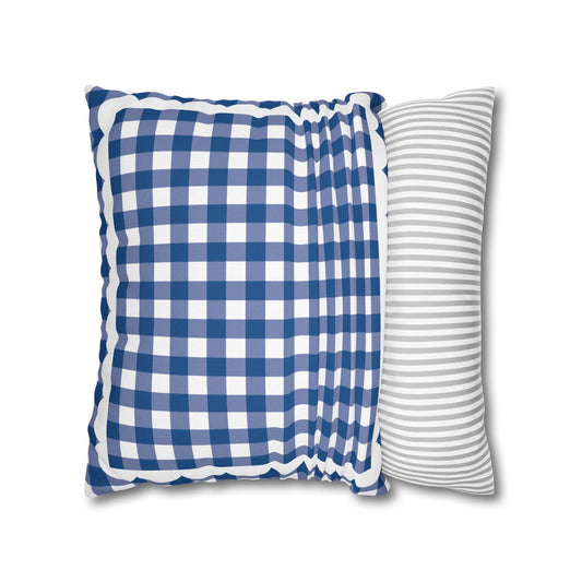 Navy Blue Gingham Classroom Pillow Cover | 90s Teacher