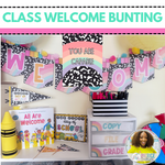 Bright Rainbow Welcome to Class Bunting