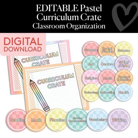 Printable Pastel Curriculum Crate