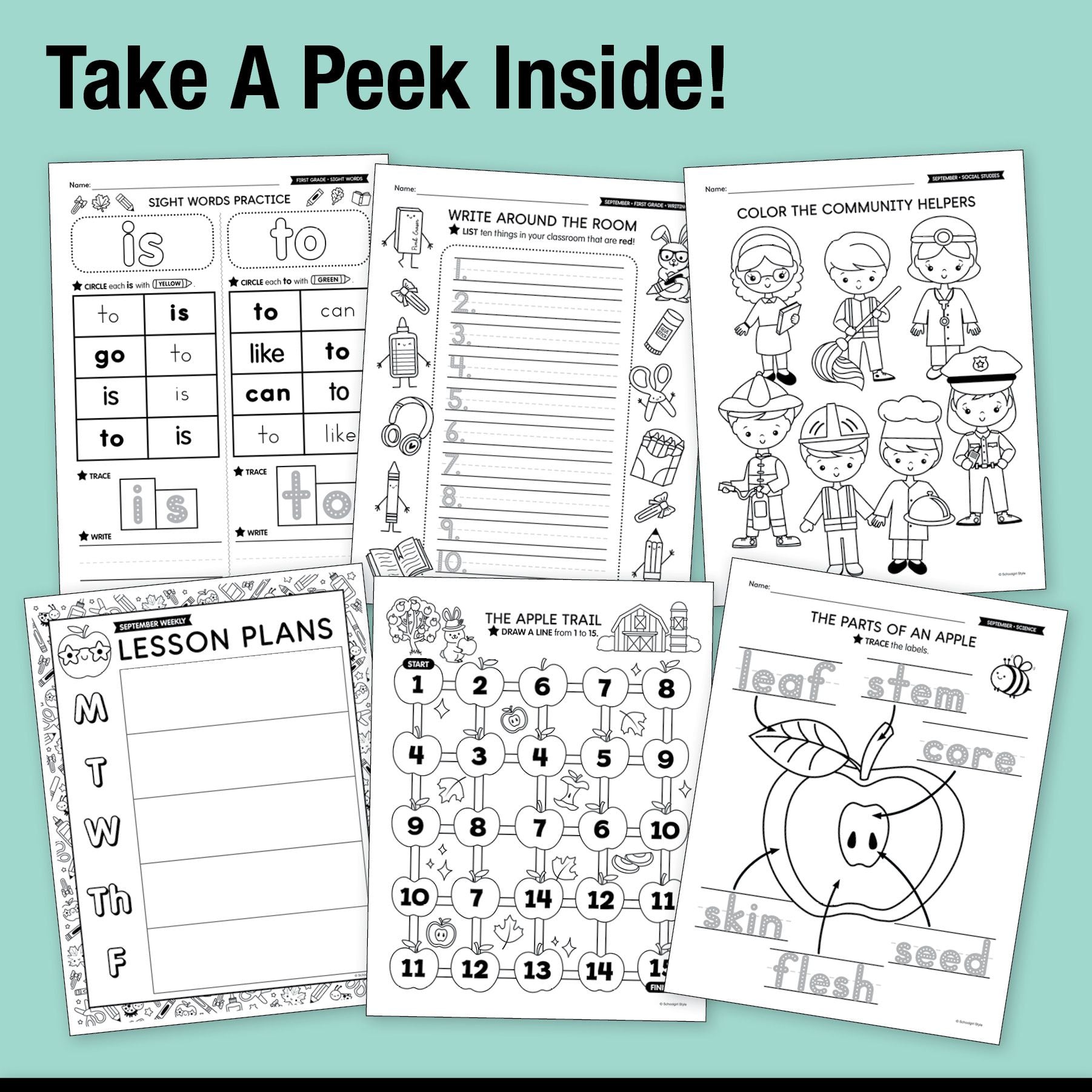 Big Book of September First Grade Thematic Unit Bundle