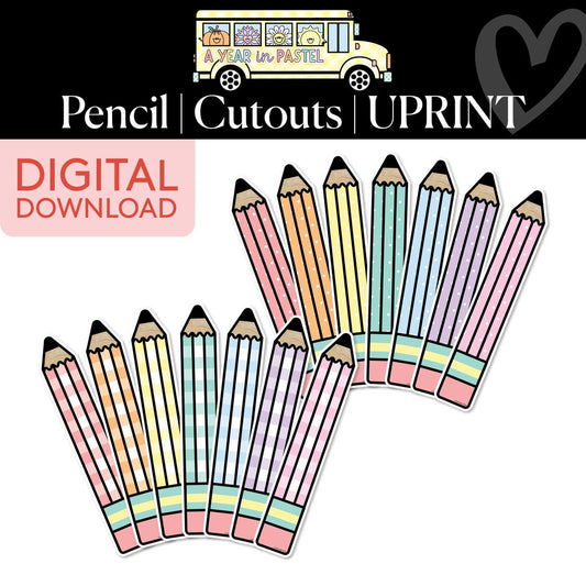 Printable Pencil Cutouts | A Year In Pastel