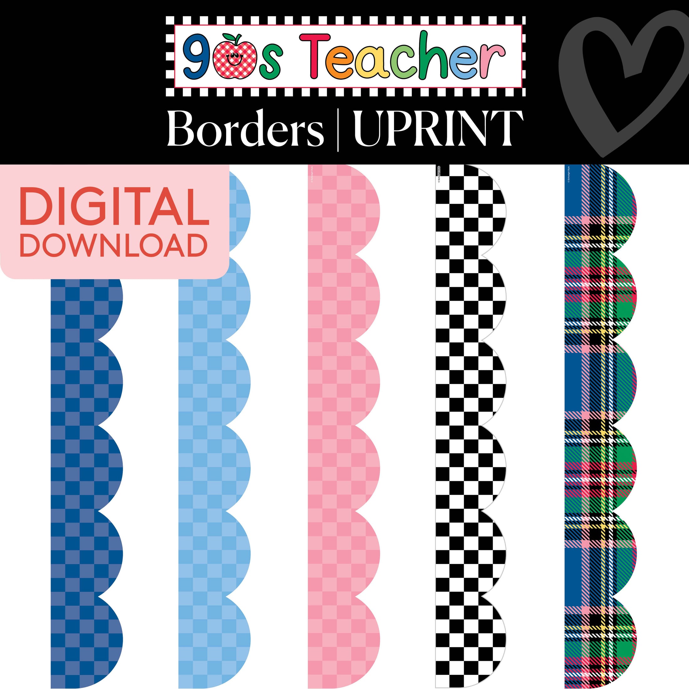Printable Border Vault: Vol. 6 | 90s Teacher