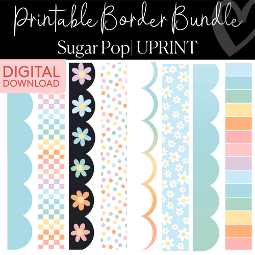 printable pastel border bundle 