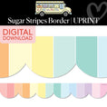 Load image into Gallery viewer, Printable Sugar Stripes Border | A Year In Pastel
