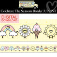 Load image into Gallery viewer, Printable Celebrate the Seasons Border | A Year In Pastel
