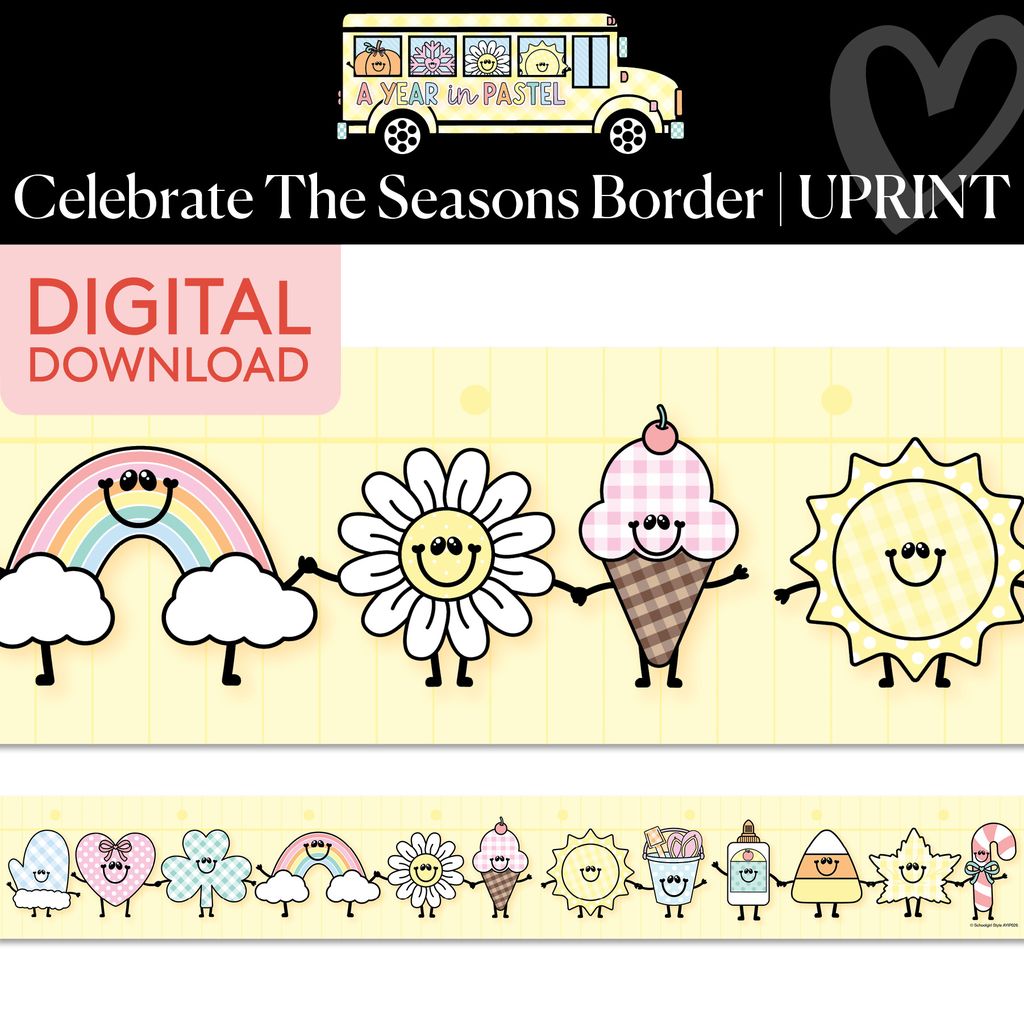 Printable Celebrate the Seasons Border | A Year In Pastel