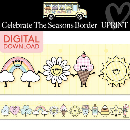 Printable Celebrate the Seasons Border | A Year In Pastel
