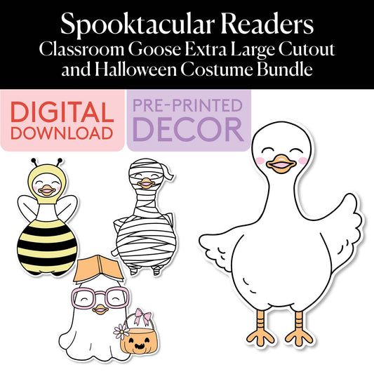 Classroom Goose Extra Large Cutout and Halloween Costume Bundle