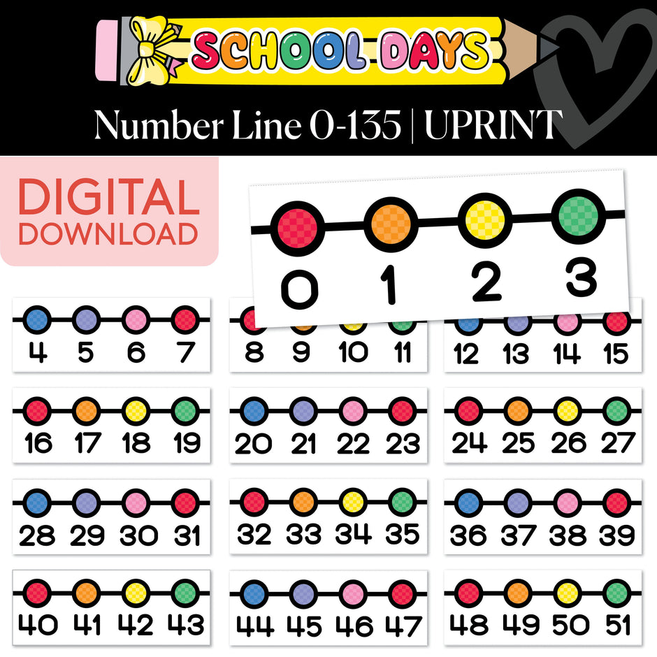 Number Lines & Visuals – Schoolgirl Style