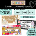 Load image into Gallery viewer, Personalized Editable Canva Kraft Style Banner Bundle 1
