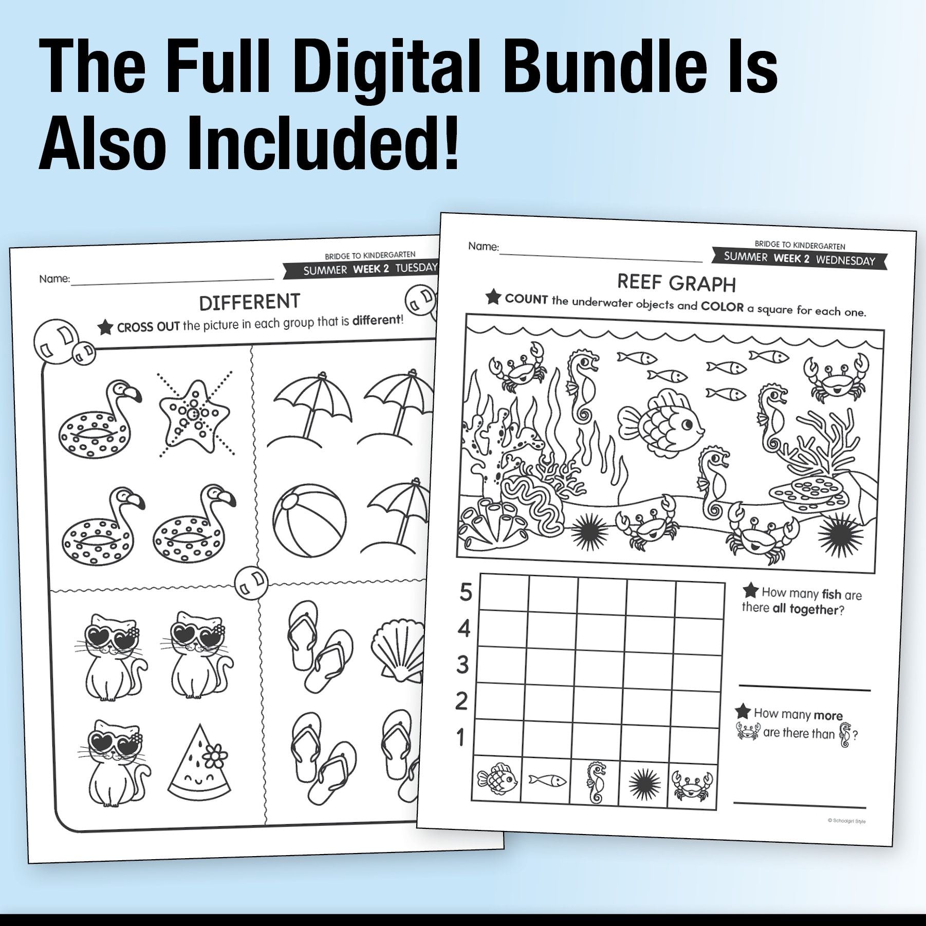 Ultimate Bridge To Kindergarten Pre-Printed And Digital Summer Workbook
