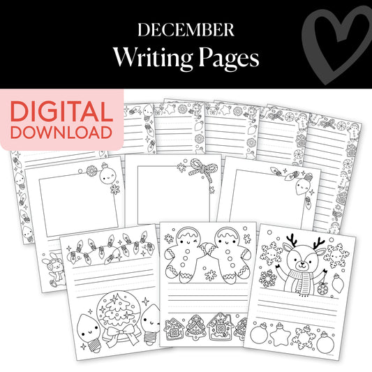 Printable December Writing Pages