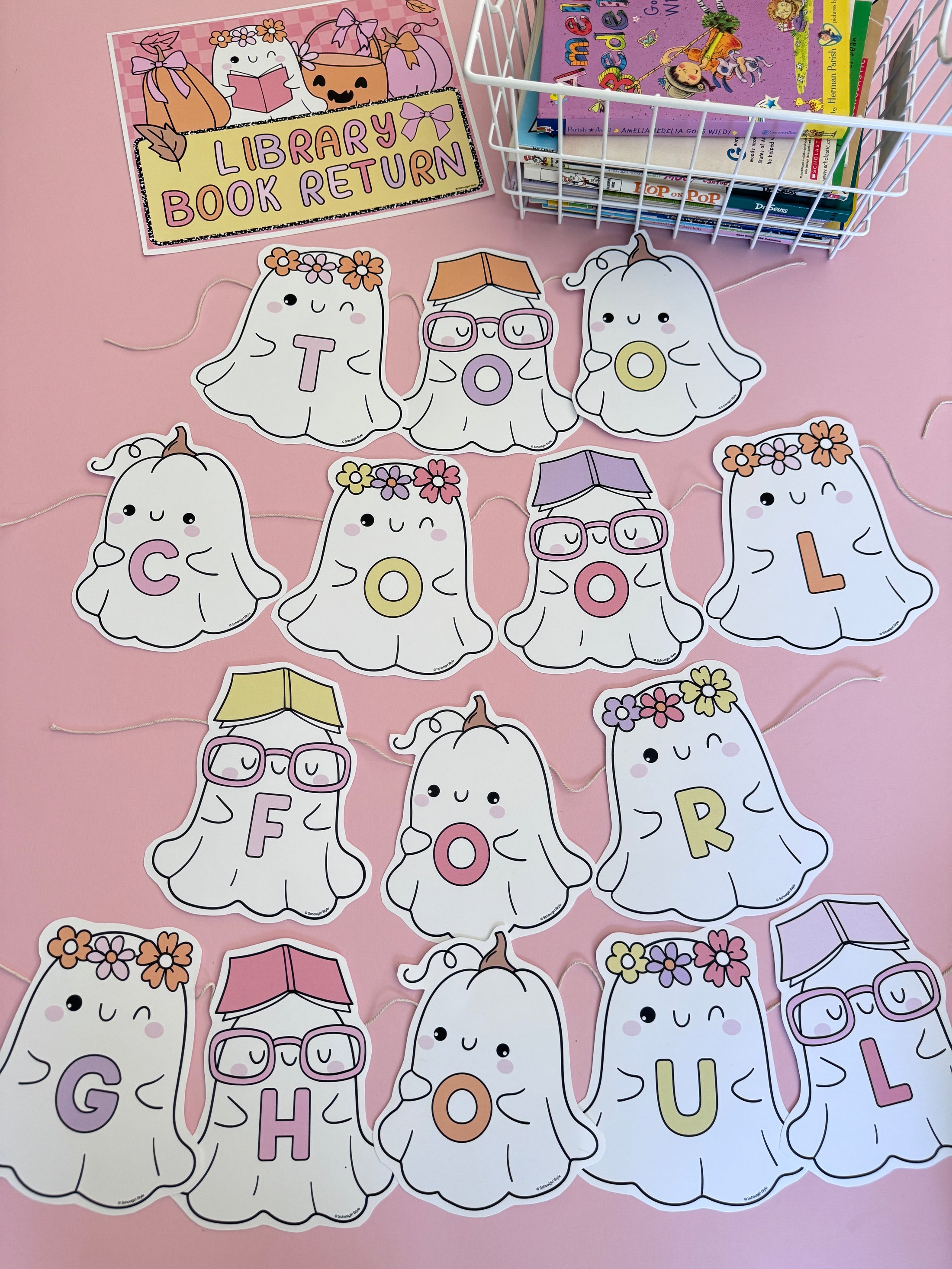 Printable Halloween Reading Reward System and Library Book Return Sign | Spooktacular Readers