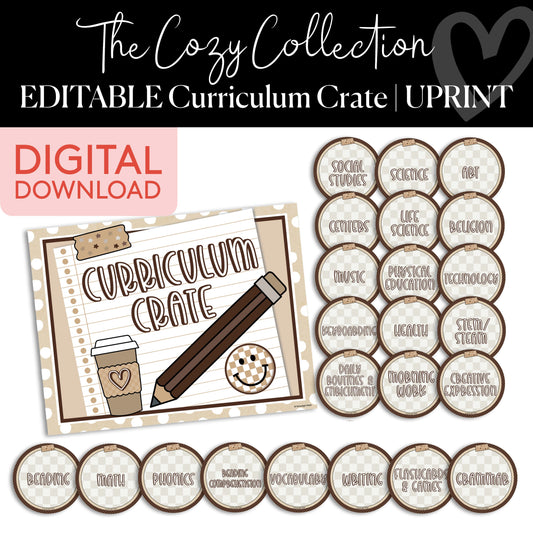 Printable Neutral Curriculum Crate | Cozy