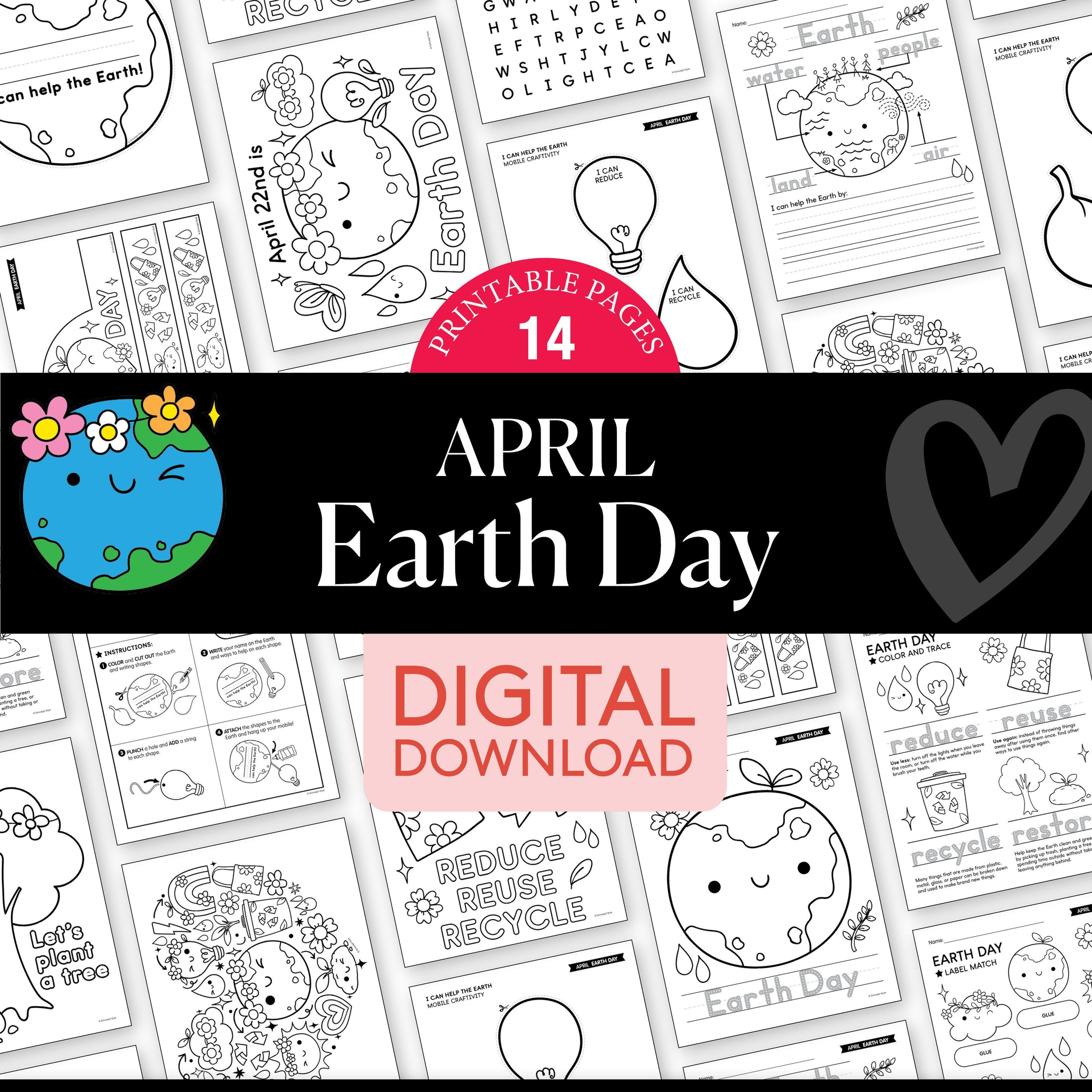 Printable April Earth Day Activities Pack