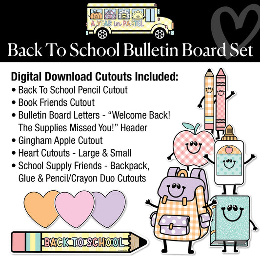Welcome Back Bulletin Board Set | A Year In Pastel