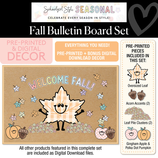 Welcome Fall Bulletin Board Set | A Year In Pastel