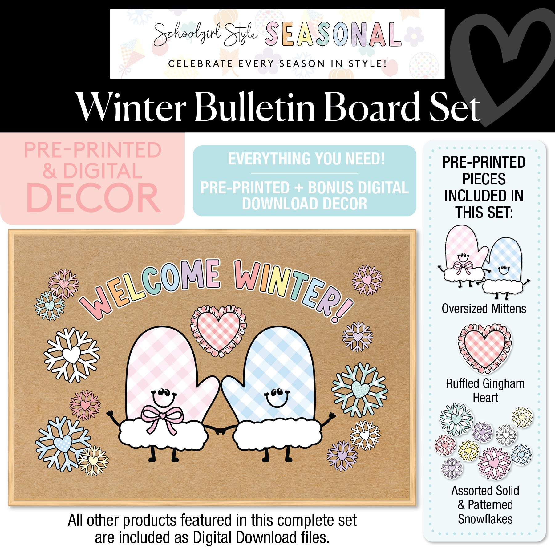 Welcome Winter Bulletin Board Set | A Year In Pastel