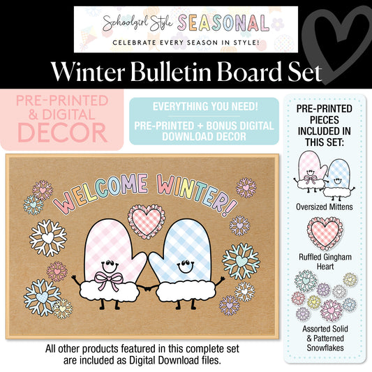Welcome Winter Bulletin Board Set | A Year In Pastel