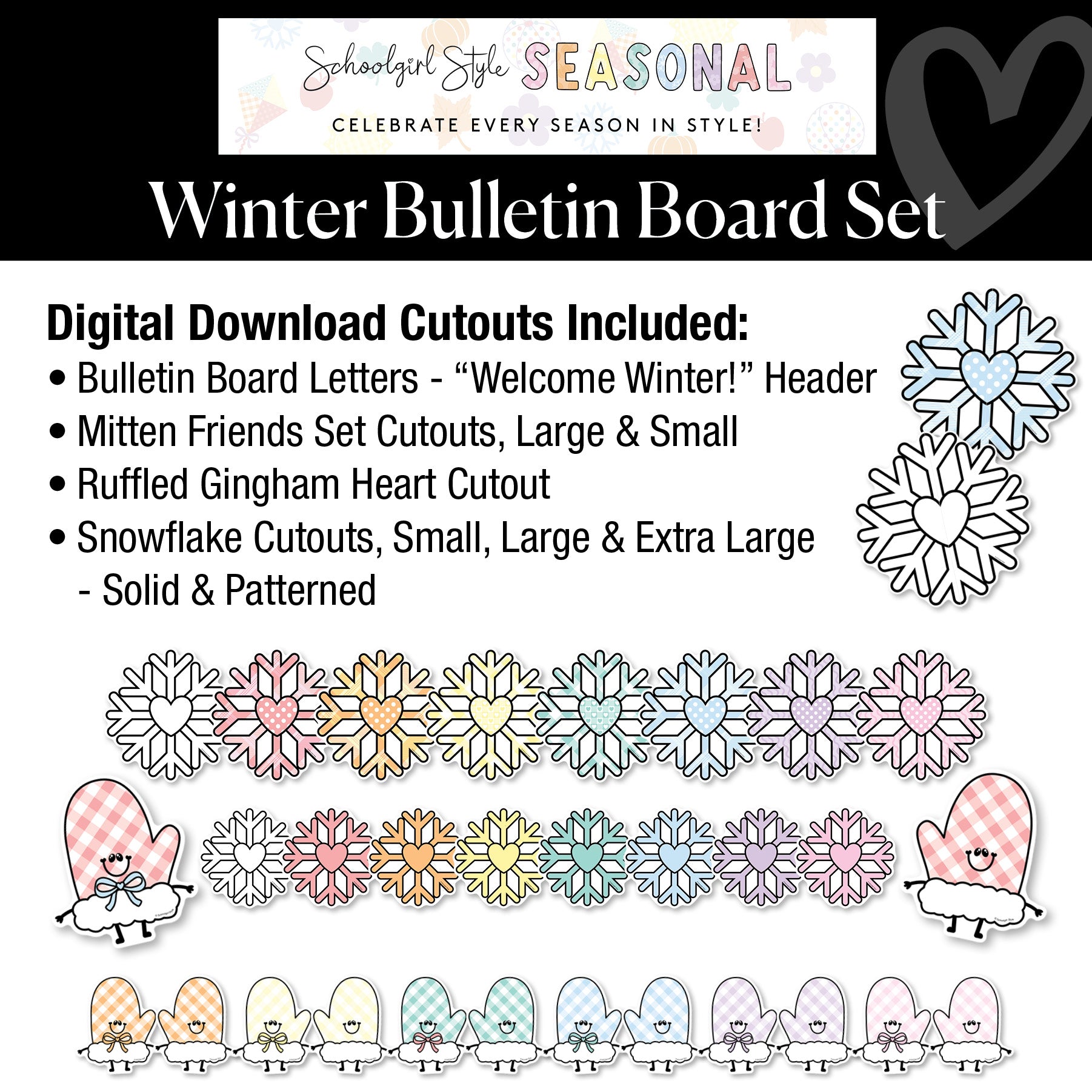 Welcome Winter Bulletin Board Set | A Year In Pastel