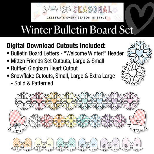 Welcome Winter Bulletin Board Set | A Year In Pastel